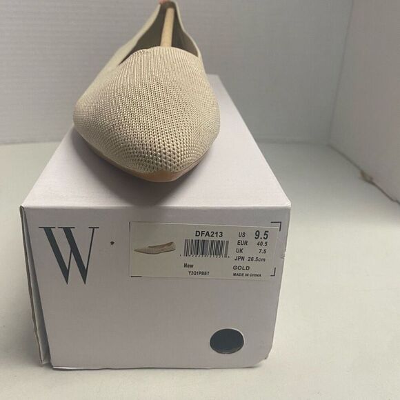 DREAM PAIRS Women’s Flats Slip On Gold Shoes Pointed Toe Size 9.5 New With Tags - Picture 4 of 10